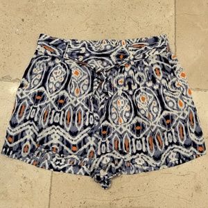 Dex Printed Shorts Size YXL Blue White Orange